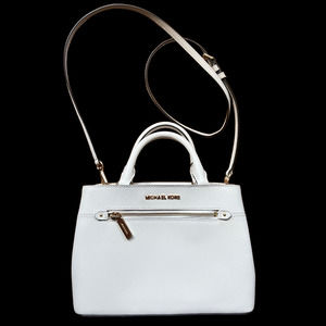 EUC Michael Kors White Leather Crossbody Purse